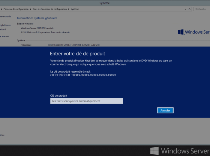 clé Windows server 2012 r2 essential clé Windows server 2012