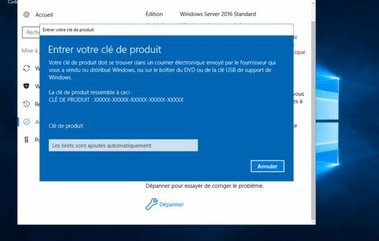 clé Windows server 2016 activation clé Windows server 2016 activation