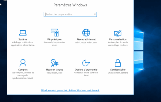 paramétre Windows server 2016 activation paramètre Windows server 2016 activation