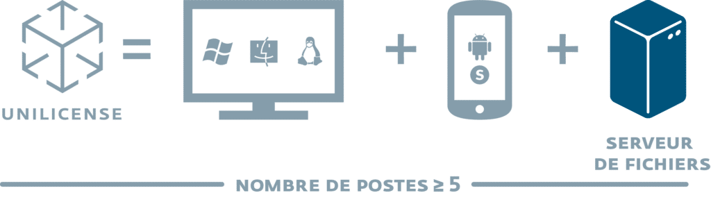 schema unilicence ESET endpoint protection standard ESET protect essential On-Premise (1 an 5 postes)