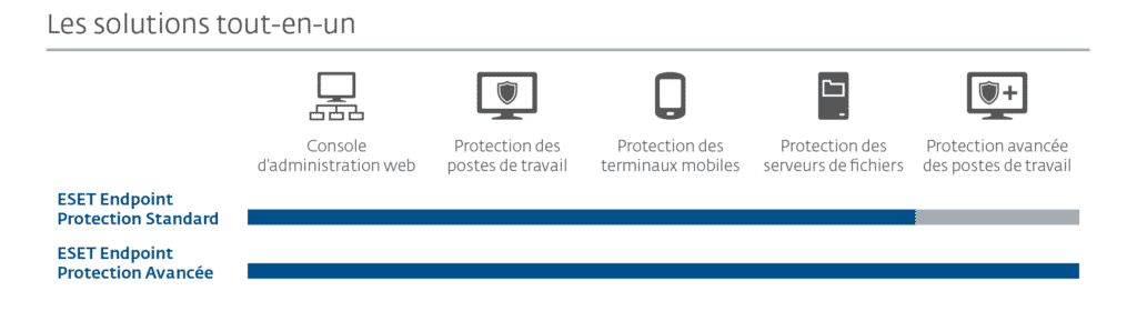 solutions tout en un ESET protect essential On-Premise (1 an 5 postes)