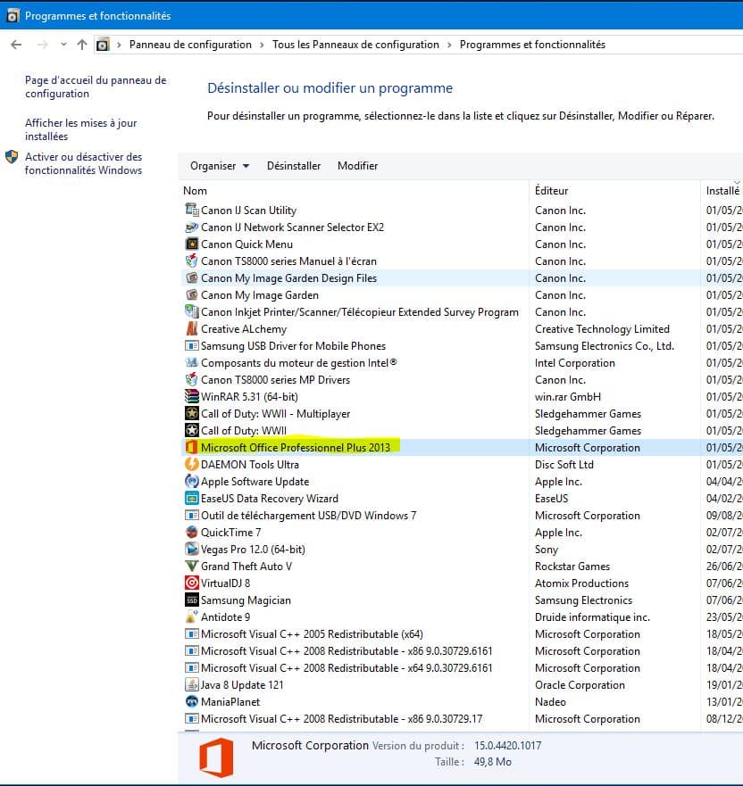 3 - Comment désinstaller Office Comment désinstaller Office