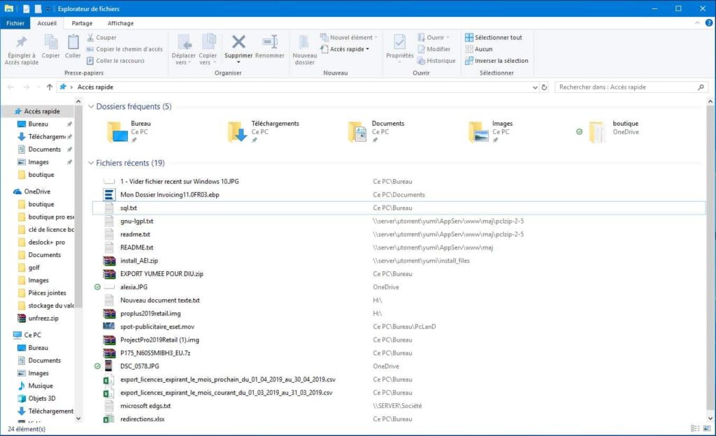 1 - Vider fichier recents sur Windows 10 1 - Vider fichier recents sur Windows 10