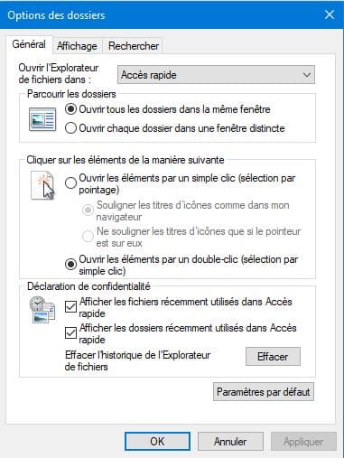 4 - Vider fichier recents sur Windows 10 4 - Vider fichier recents sur Windows 10