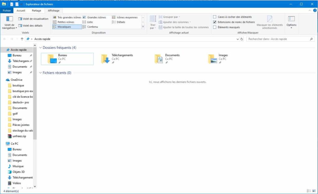 6 - Vider fichier recents sur Windows 10 6 - Vider fichier recents sur Windows 10