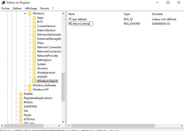 2 - Comment désactiver l'assistant Cortana sur Windows 10 désactiver l'assistant Cortana