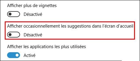 Comment désactiver la publicité du menu démarrer sur Windows10 Comment désactiver la publicité du menu démarrer sur Windows10