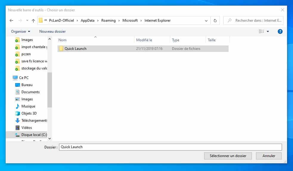 01 - Activer le Quick Launch dans Windows Activer le Quick Launch dans Windows