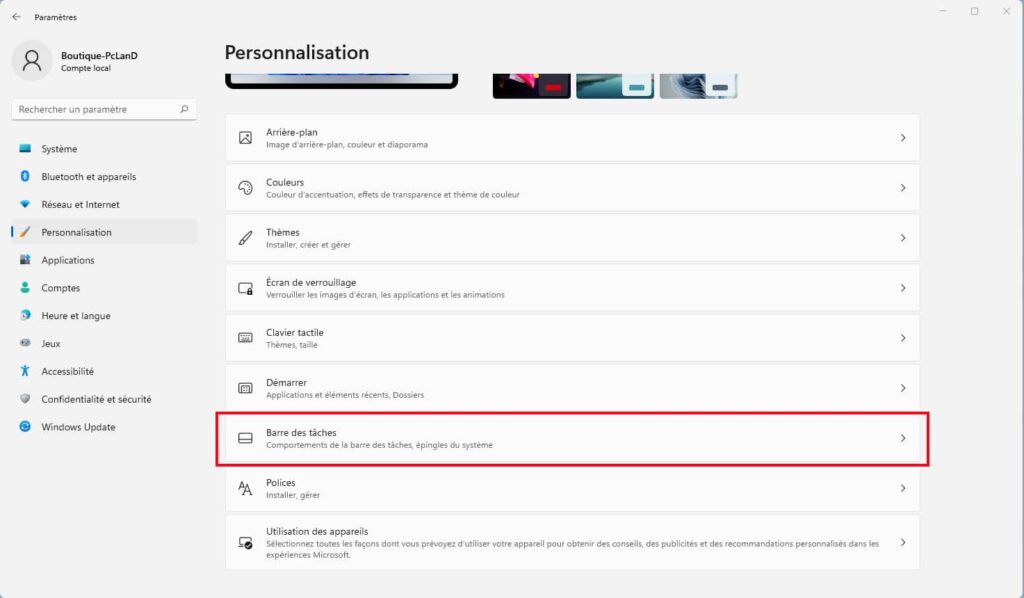 Personnalisation du menu démarrer Windows 11 Personnalisation du menu démarrer Windows 11