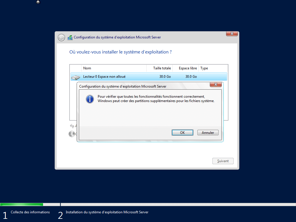 04b - Où voulez-vous installer le système d'exploitation installer le système d'exploitation Windows server 2022