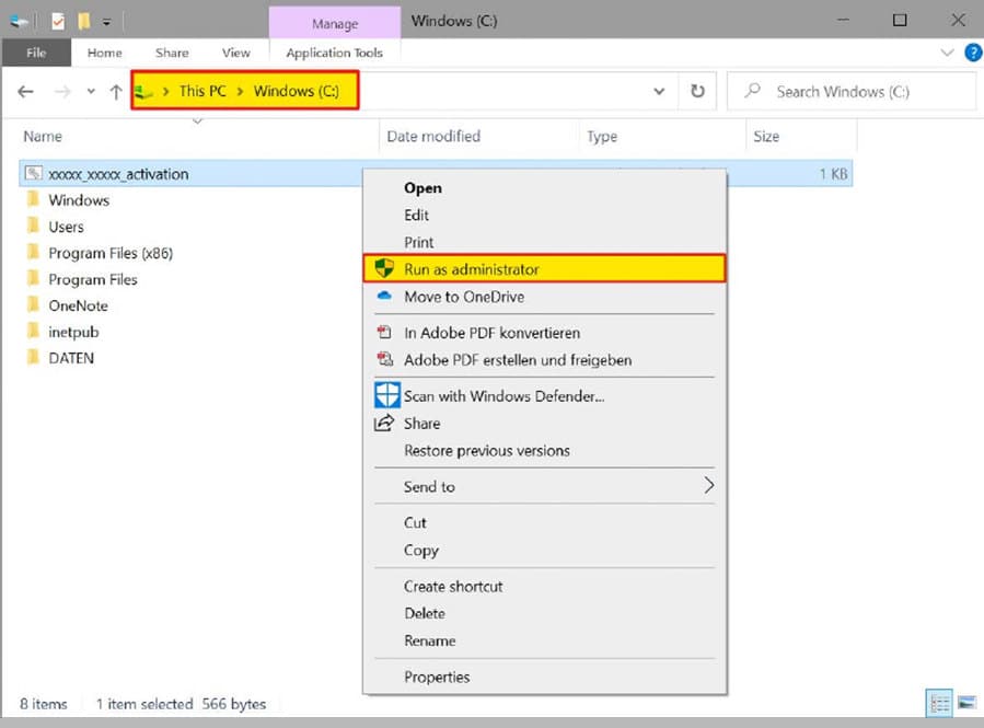 Exécutez le fichier Windows_Server_2022_Standard_Activation en tant qu'administrateur Exécutez le fichier Windows_Server_2022_Standard_Activation en tant qu'administrateur