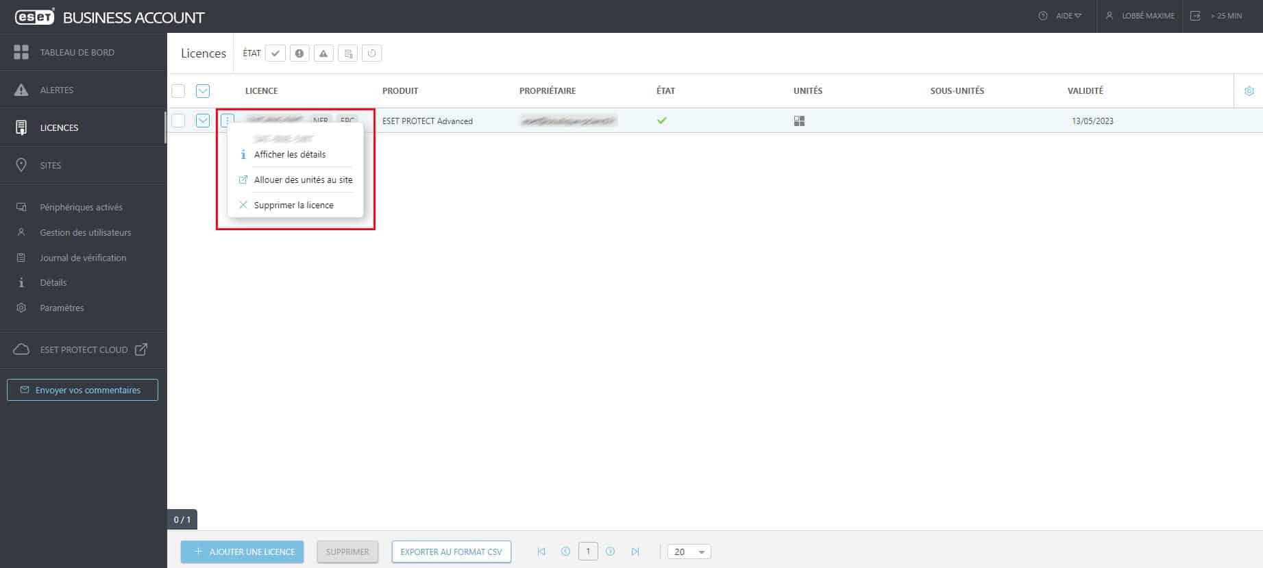 Comment retrouver sa clé de licence ESET dans ESET Business Account Comment retrouver sa clé de licence ESET dans ESET Business Account