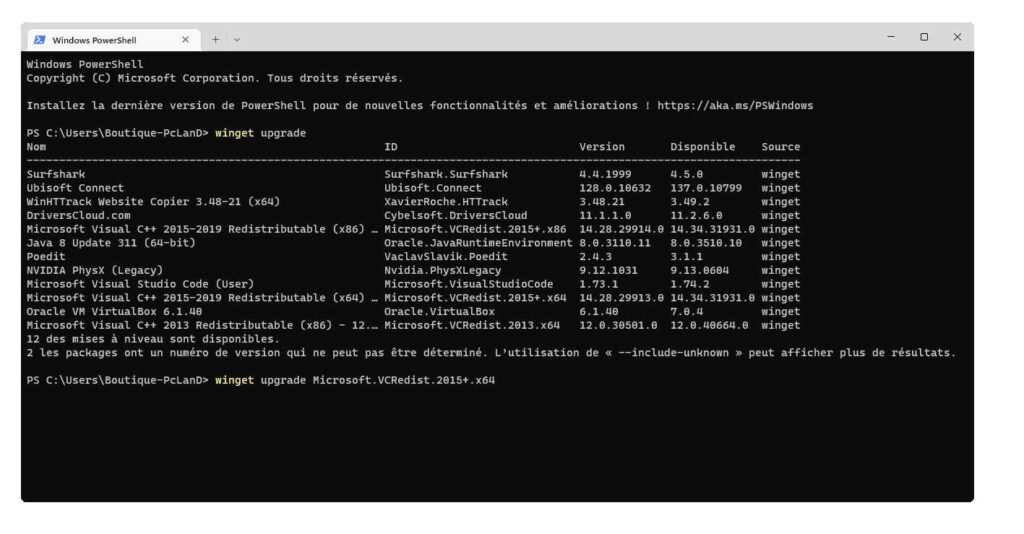 winget upgrade Microsoft.VCRedist.2015+.x64 cmd winget upgrade Microsoft.VCRedist.2015+.x64 cmd