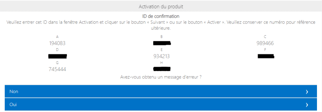 recevez votre ID de confirmation En retour, vous recevez votre ID de confirmation