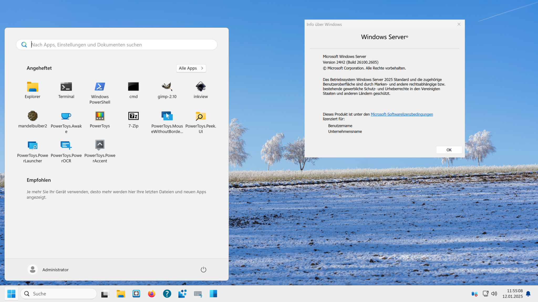 systeme edition Windows Server 2025 standard