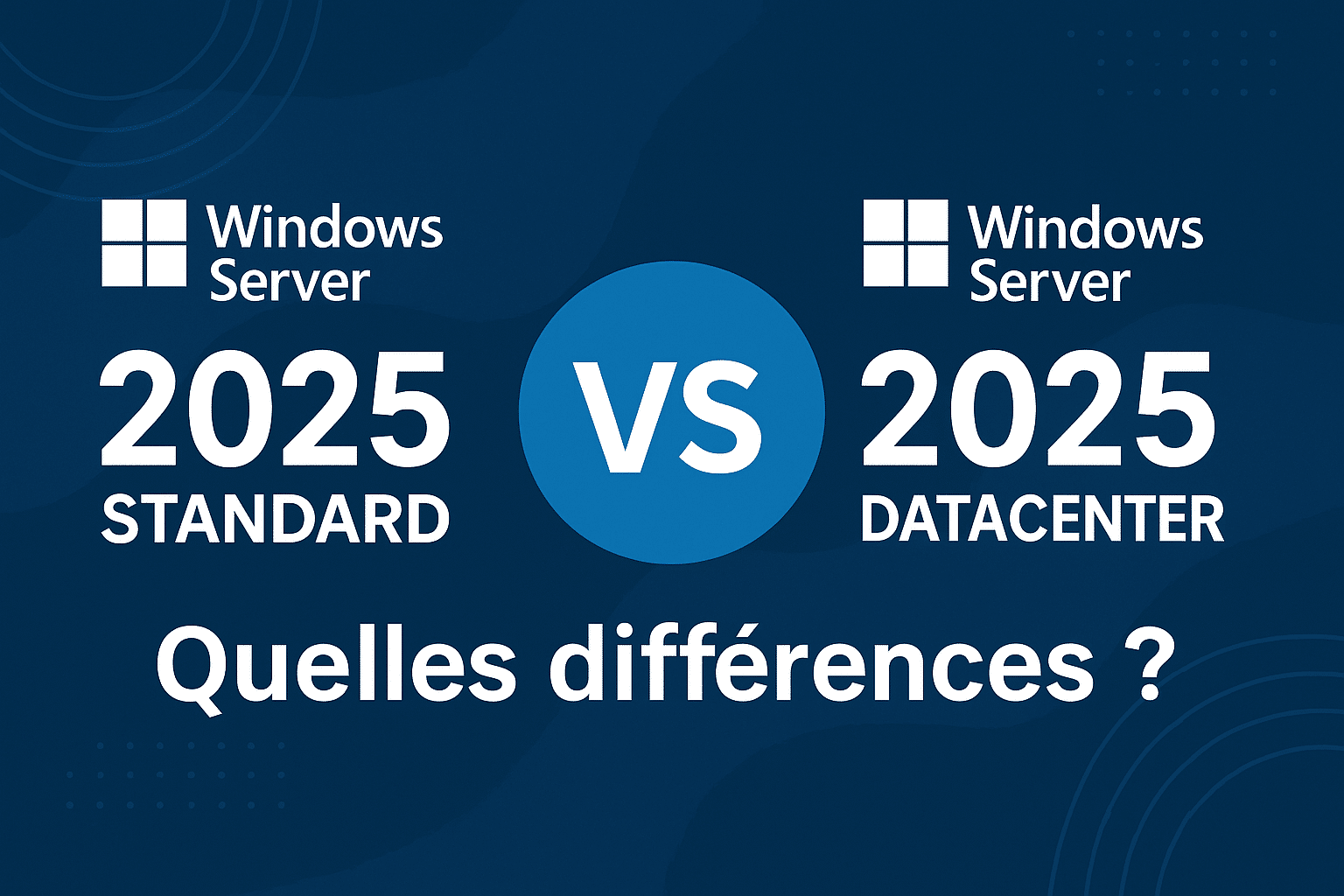 Windows Server 2025 Standard vs Datacenter – Quelles différences en 2025 ?