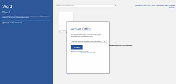 tuto-office-5 aide à l'activation office 2016